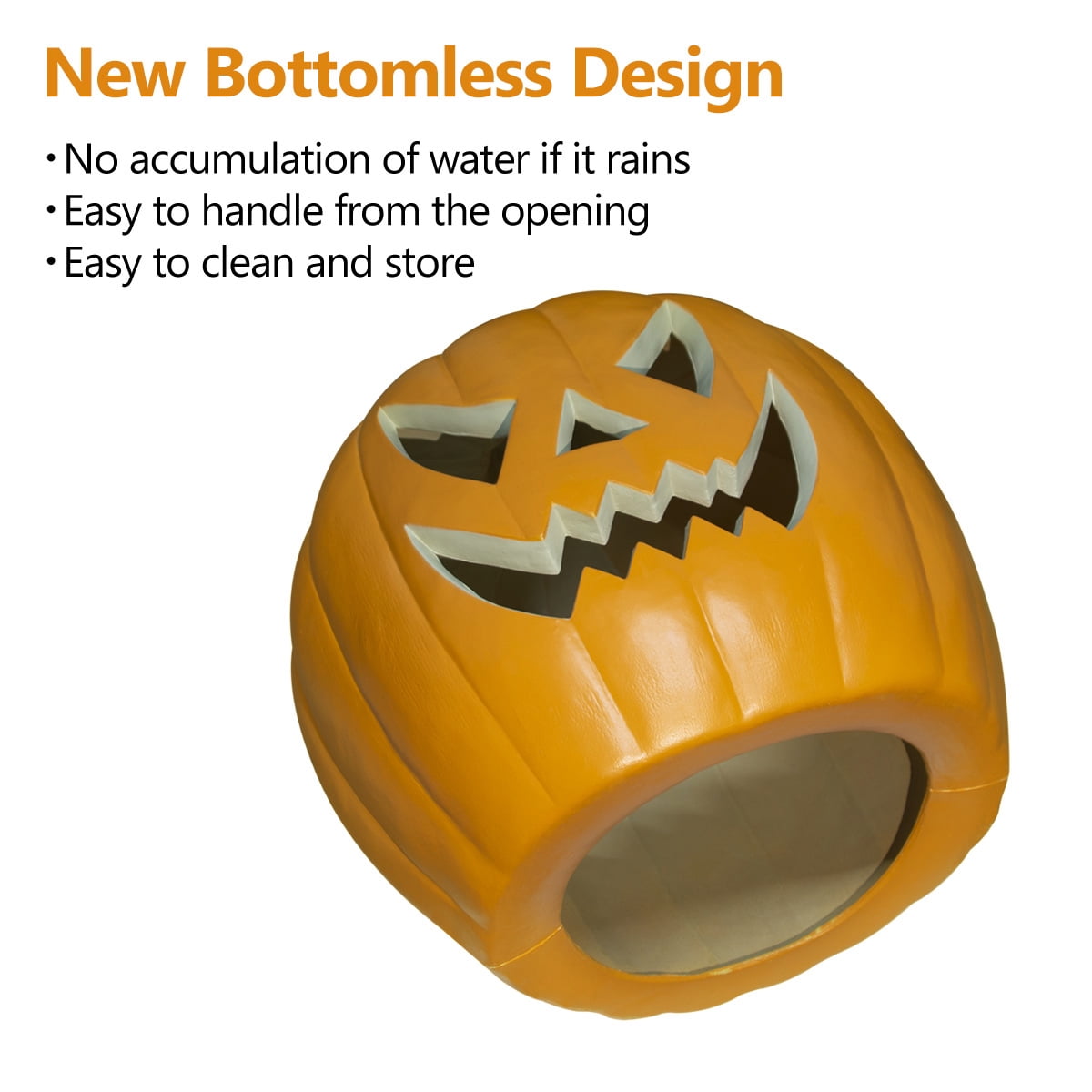 StarQualityBargain 21 inch Light Up Jack O Lantern, Pre-Lit Halloween Pumpkin Decoration for Indoor Outdoor Porch Yard and Party