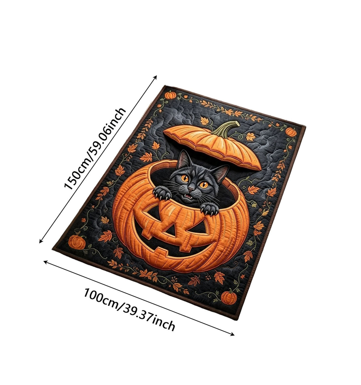 2Pcs Black Cat Doormat, Halloween Autumn Leaves Area Rug, Fall Decor Soft Non-Slip Accent Mat For Living Room, Bedroom, Entryway, Indoor Outdoor Welcome Mat 2026