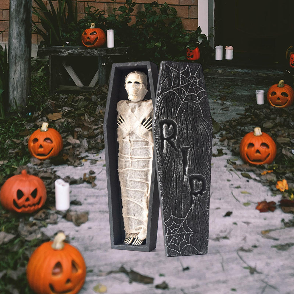 Almencla Halloween Prop Decor Festival Decor Craft Mummy Horror Atmosphere Creat Skeletons and Spiders Ornament Halloween Decor
