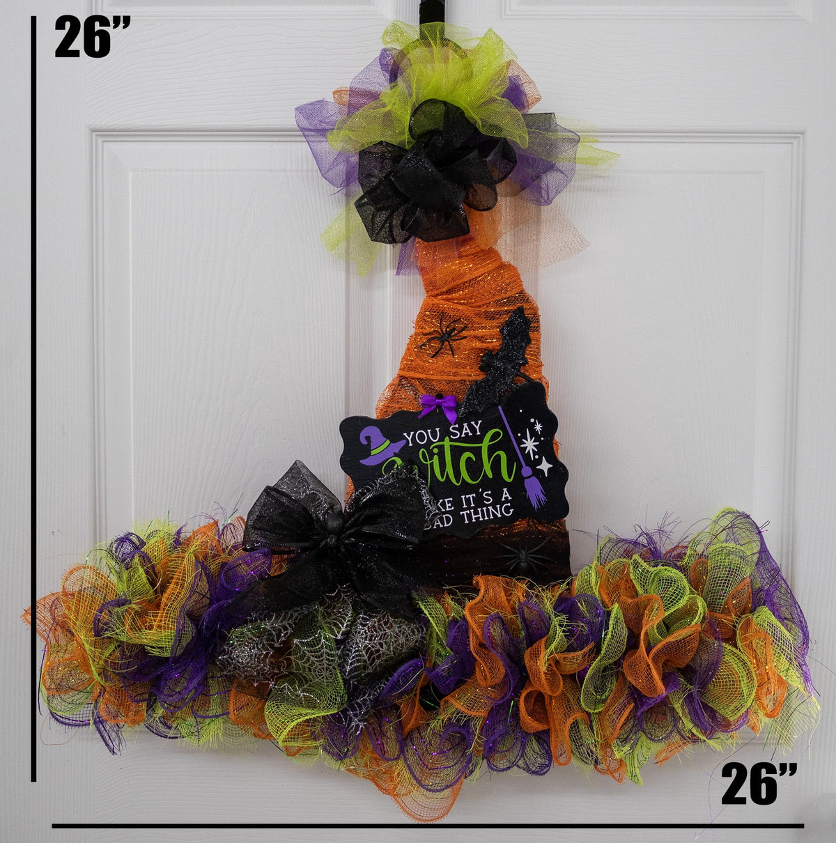 You Say Witch Like Its a Bad Thing Wreath | Halloween Decorative Wreath | Unique Halloween Décor