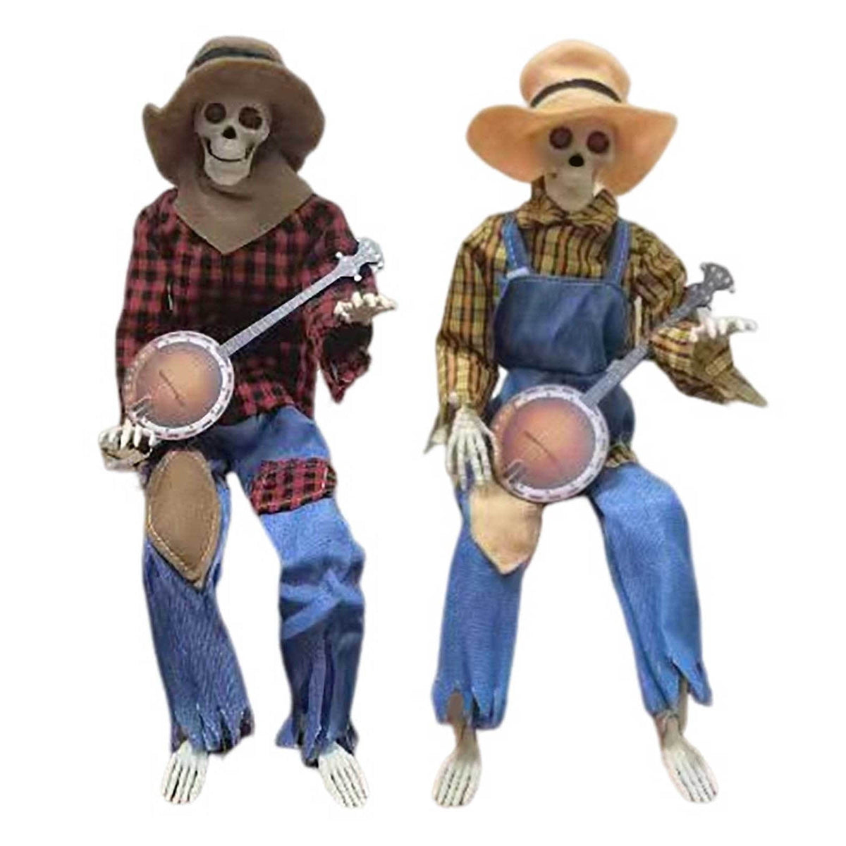 4Pcs Halloween Decorations Activate Music Multilingual Skeleton Halloween Autumn Interior Decoration Photos Props Photos Props Desktop Ornament 5.1"X4.3"X2" 2026