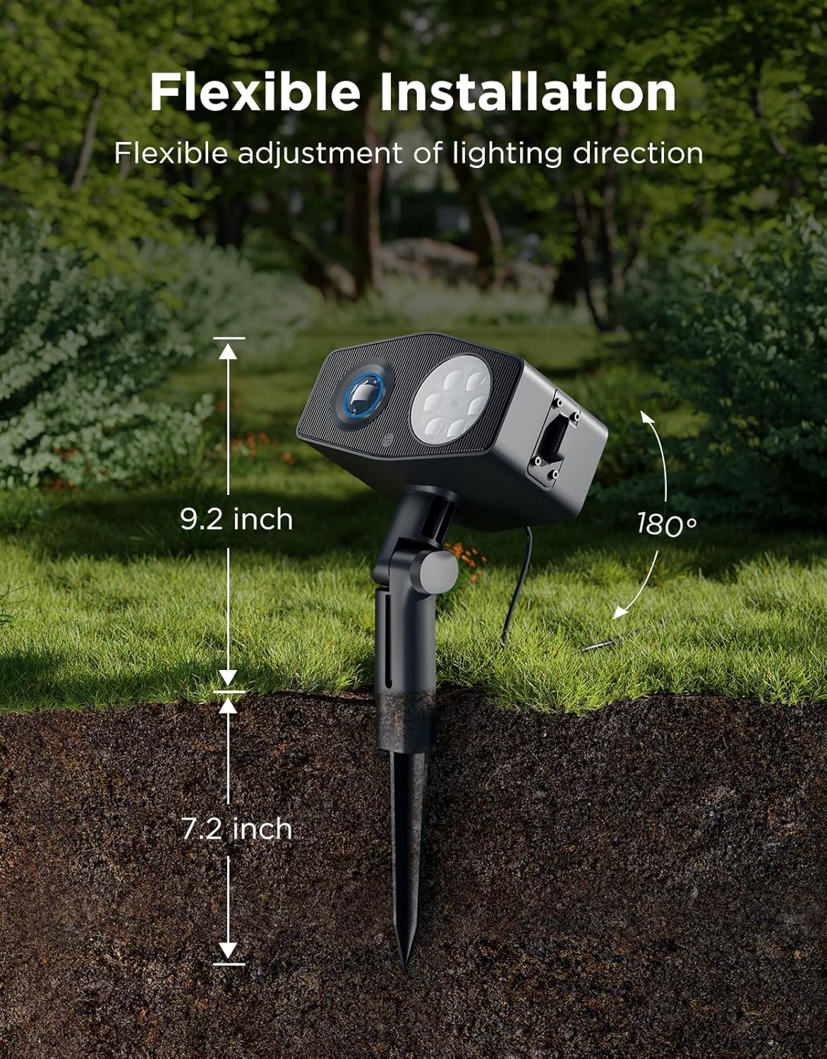 Govee Outdoor Decoration Projector Light, Upgraded LED Snowflake Projector, 180° Rotation, 20 HD Effects & 58 Scene Modes with App Control, IP67 Compatible with Alexa, Google Assistant, Matter