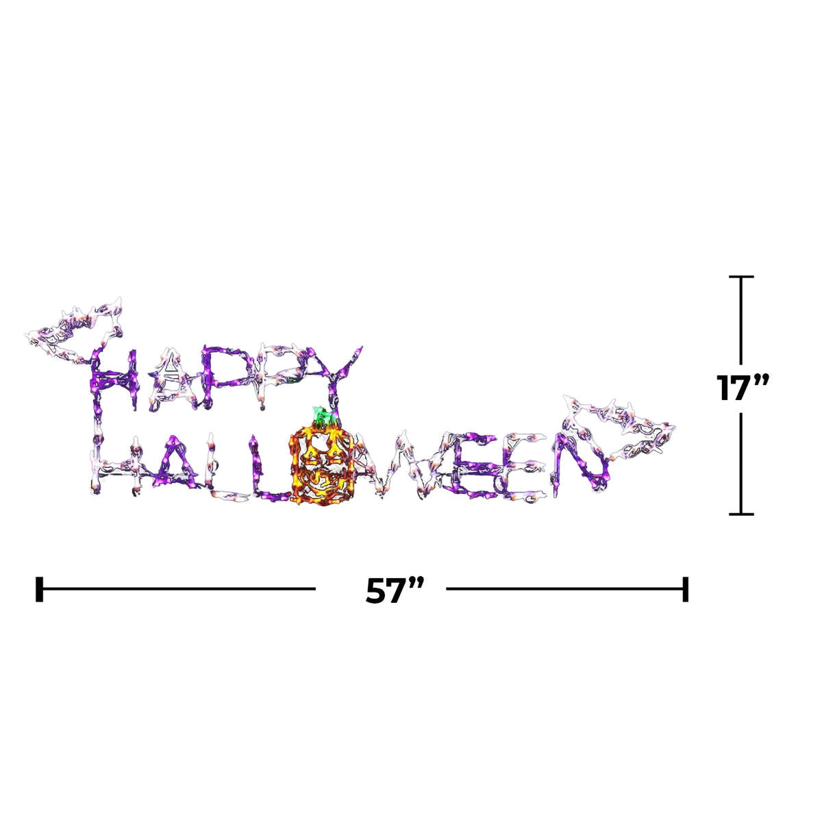 HOLIDYNAMICS Halloween LED Wire Framed Sign Decoration
