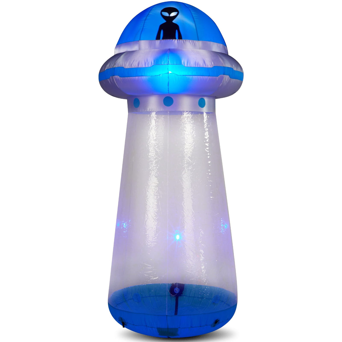8.8FT Halloween Inflatable UFO Yard Decoration with Stand Inside Design