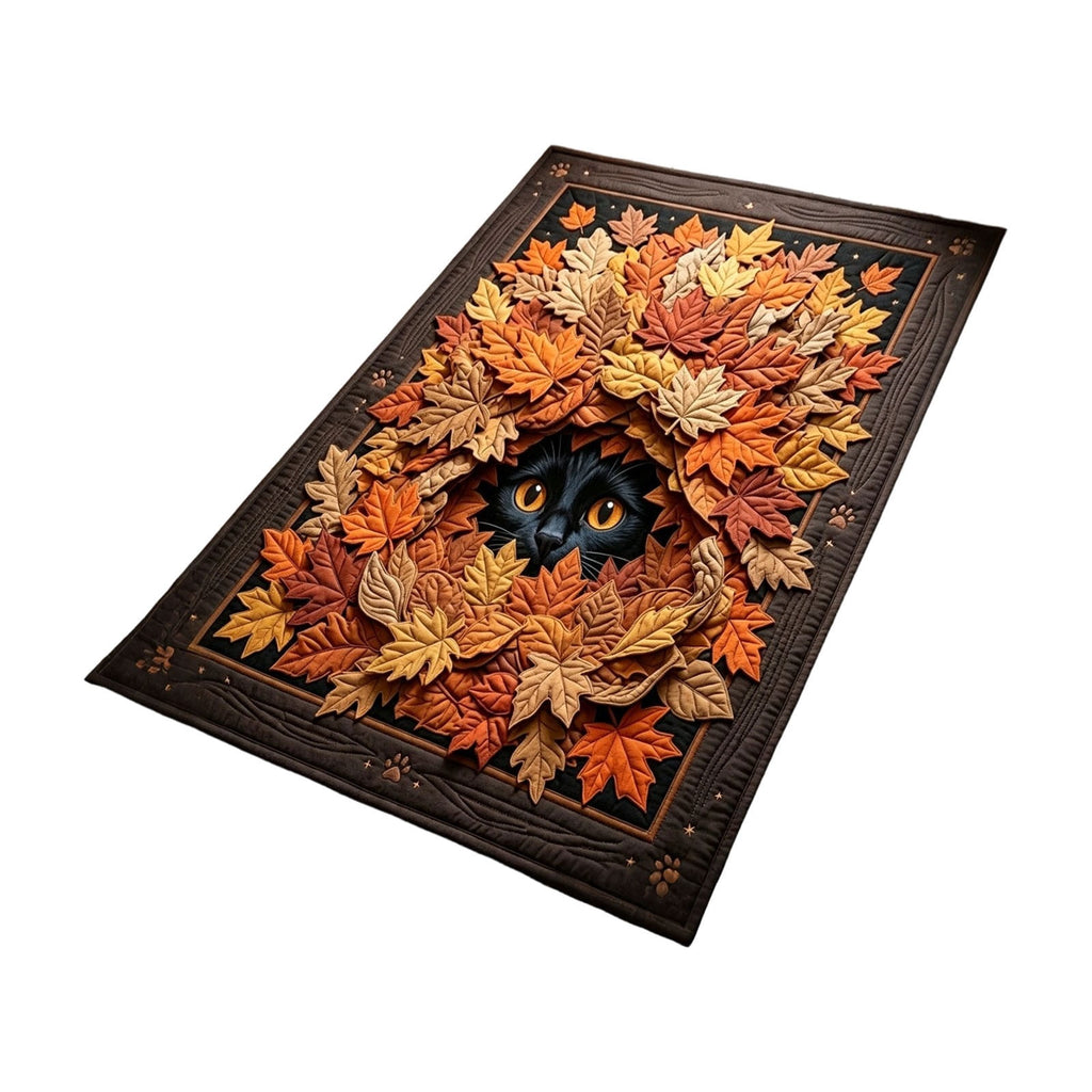 2Pcs Black Cat Doormat, Halloween Autumn Leaves Area Rug, Fall Decor Soft Non-Slip Accent Mat For Living Room, Bedroom, Entryway, Indoor Outdoor Welcome Mat 2026