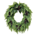 Christmas Pine Wreath, Outdoor Christmas Decorations, Xmas Door Wreath for Home, Holiday, Party, Fireplace, Mantle, Wall, Windows Decor