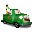 Zone Tech 7.5Ft Long Inflatable Ghost Car LED Lights Decor Halloween Outdoor Indoor Holiday Decorations, Giant Lawn Inflatable Garden Party Decoration and Halloween Blow up Green Car Yard Decor