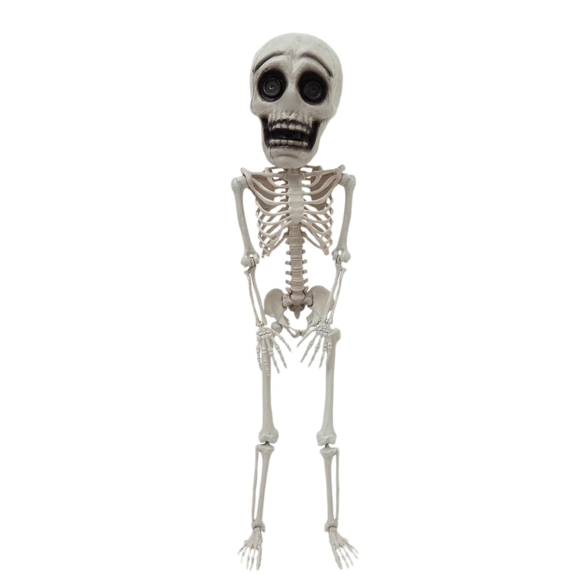 Halloween Skeleton Decorations Posable 41 Inch Plastic Skeleton Scary Creepy Halloween Decor for Indoor Outdoor Haunted House Party Spooky Display, 1 Pack