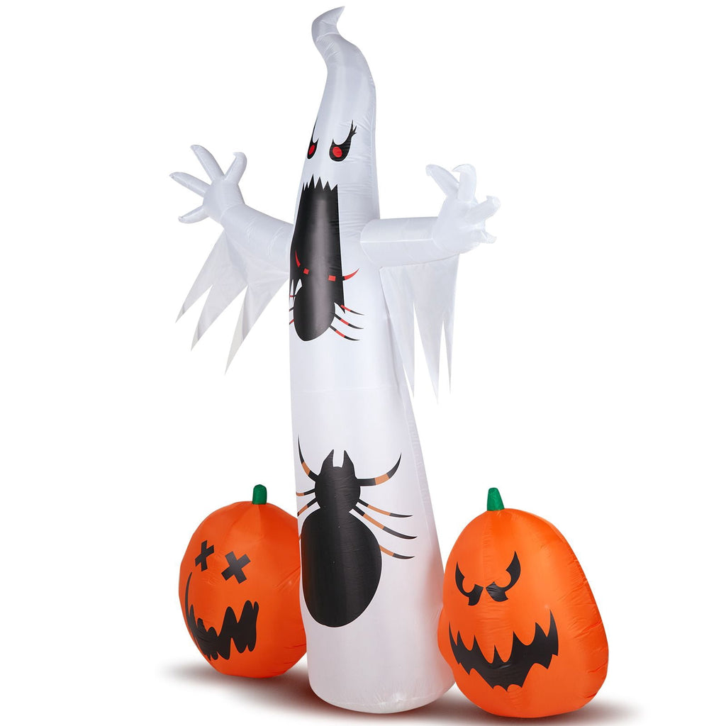 11.8FT Halloween Inflatable Ghost Spider Pumpkin Decoration with LED Lights for Yard Garden Party