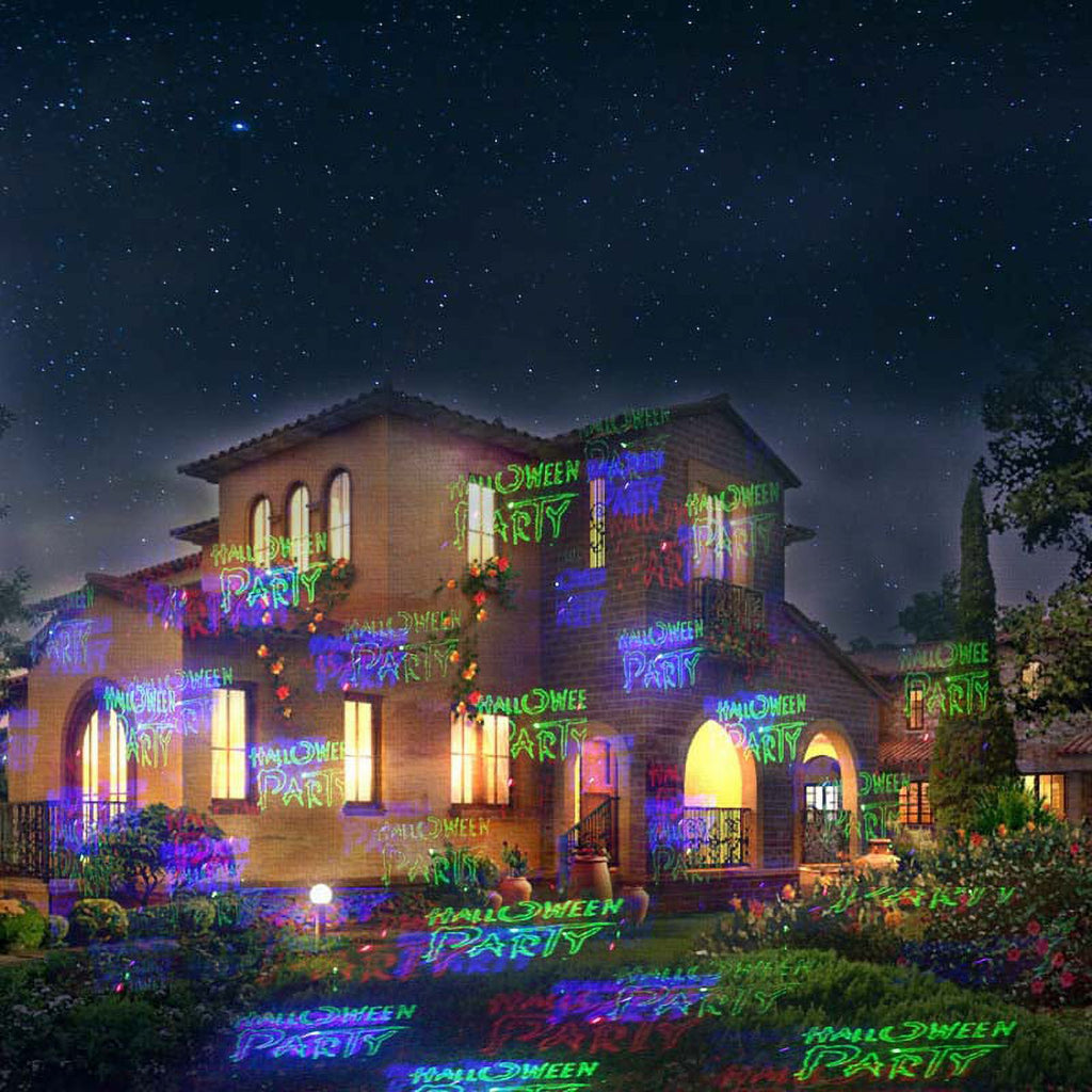 LEDMALL Motion Pattern Firefly 3 models in 1 Continuous 18 Patterns LEDMALL RGB Outdoor Laser Garden and Christmas Lights with RF remote control and Security kit