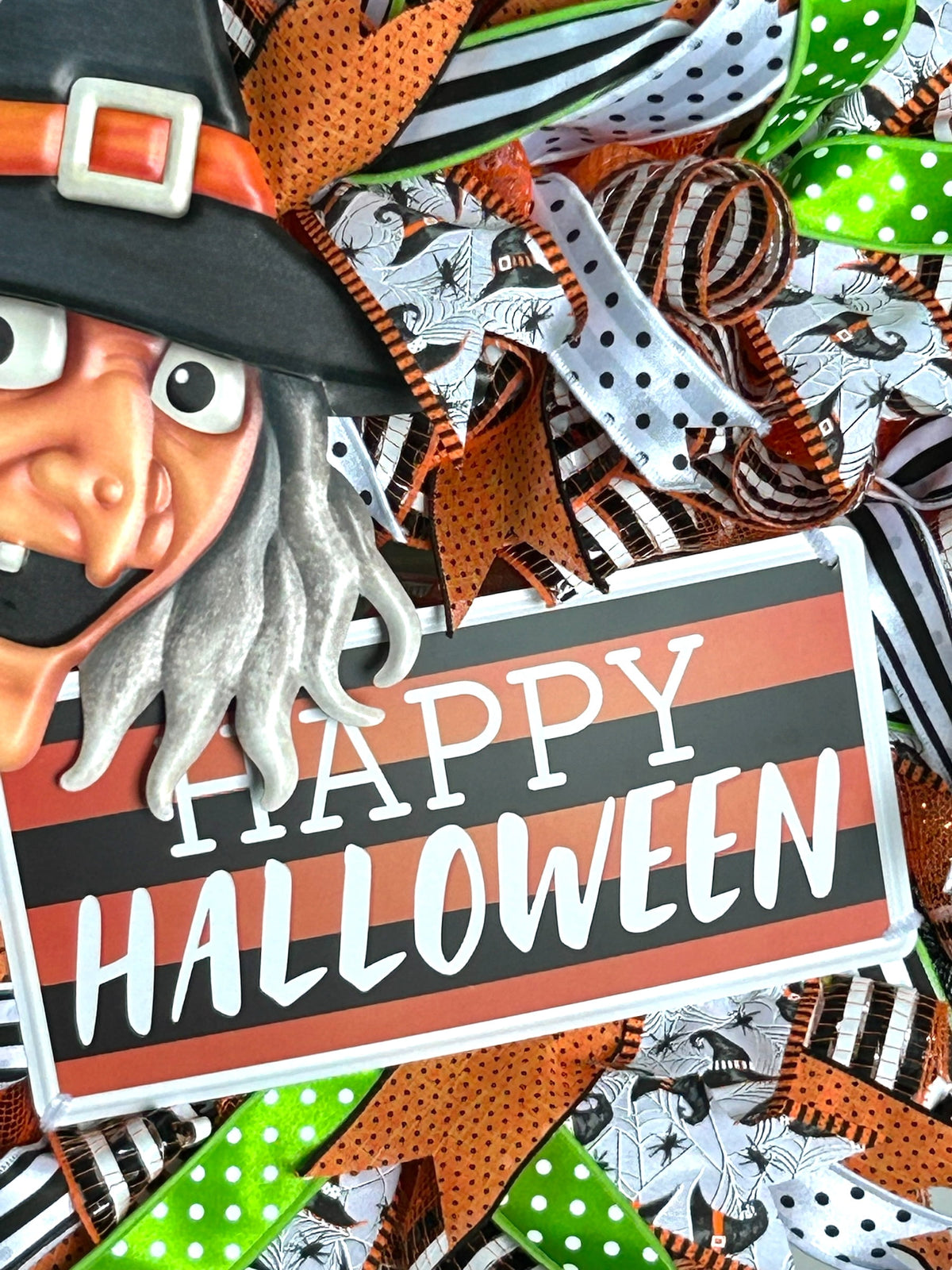 Happy Halloween Wreath, Witch Wreath, Halloween Decor